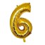 Balon urodzinowy złoty z cyfrą 40 cm 7
