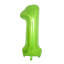 Balon ziua de nastere cu numar verde 101,5 cm 2
