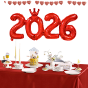 Balonase din folie 45 x 93 cm Numere 2026 Balonase argintii din folie de aluminiu Decoratiuni de Anul Nou Revelion Petrecere Promotie Craciun 5