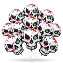 Balonasele Inflatable Halloween Skull 10 buc Balonase in Forma de Skull cu Ochi Verzi si Pete Sanguinolente Alb Negru si Rosu pentru Petrecere 1