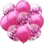 Balony urodzinowe z konfetti 10 szt 18