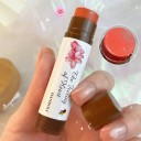 Bálsamo labial hidratante colorido batom brilhante com sabor a fruta bálsamo labial 4