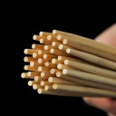 Bamboo Chopsticks 100 Pairs for Larger Number of Diners Round Shape Smooth Surface Light Shade Length 19.5 cm For Noodles and Asian Dishes 3