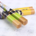 Bamboo Chopsticks with Geisha Design for Asian Dishes Set of 5 Pairs Each Pair with Different Print Grooved Tips Length 22.5 cm 2
