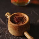 Bamboo Sieve for Loose Tea with Long Handle Handmade Natural Material Bottom with Small Holes Length 18 cm For Teapot and Cup 2