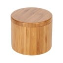 Bamboo Spice Containers 4 pcs Round Containers with Lid for Salt and Sugar Practical Storage of Ingredients in the Kitchen Natural Appearance 2