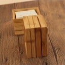 Bambus-Seifenbox mit Deckel Rechteckige Box für feste Seife mit Wasserablauflöcher Für das Badezimmer Maße 8,5 x 5,5 x 8 cm 4