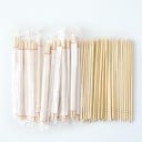 Bambusessstäbchen 100 Paare für eine größere Anzahl von Essern Runde Form Glatte Oberfläche Helle Farbe Länge 19,5 cm Für Nudeln und asiatische 1