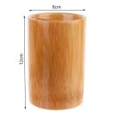 Bambuskopper til traditionel cupping 12 × 8 cm karboniseret sugekop brun til akupunkturmassage af kroppen 2