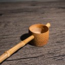 Bambusové sítko na sypaný čaj s dlouhou rukojetí Ruční výroba Přírodní materiál Dno s drobnými otvory Délka 18 cm Na konvičku i šálek 5