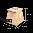 Bambusový moxovací box 10 × 8,6 × 8,5 cm s kovovým otvorem přírodní držák pro moxa terapii a akupunkturní masáže 2
