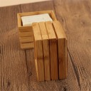 Bambusowe pudełko na mydło z pokrywką Hranatá krabička na tuhé mýdlo s otvorem na odtok vody Do koupelny Wymiary 8,5 x 5,5 x 8 cm 4