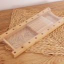 Bambusständer für Teller in der Küche Organizer für Geschirr und Deckel Zwei Reihen vertikaler Stifte Übersichtliche Aufbewahrung 6
