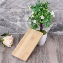 Bambusuntersetzer für Blumentöpfe Rechteckige Unterlage mit erhöhtem Rand und abgerundeten Ecken Für kleinere Zimmerpflanzen Maße 17,5 x 8,8 x 1 cm 2