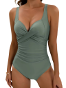 Bañador de una pieza para mujer con copas moldeadas y tirantes más anchos Tirantes ajustables Efecto push-up Corte elegante y cómodo 6