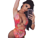 Bañador de una pieza para mujer con tirantes anchos escote en V atado en el escote estampado de serpiente color sólido poliéster nailon moda de playa de verano 1