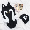 Bañador + gorro de baño para niña con estampado de pájaros acuáticos J2491 8