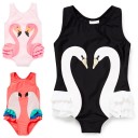 Bañador + gorro de baño para niña con estampado de pájaros acuáticos J2491 2