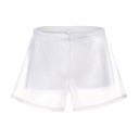 Bañadores cortos para hombres con cordón Doble capa Capa superior transparente Poliéster Secado rápido Bañadores de verano 7