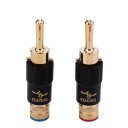 Banana Plug Microphone Connector with Lock 4 pcs 1