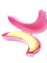 Bananformad reseask av plast i rosa, grönt eller gult för transport och konservering av frukt 4