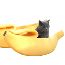 Bananformet seng til katte og små hunde 55 x 20 x 17 cm 2