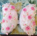 Band mit Rosen und Perlen 3 cm x 2 m Dekoratives Spitzenband Vintage Hochzeitsdeko Elegantes Geschenkband Dekoratives Textilband 2