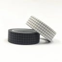 Bandă adezivă din hârtie cu model în grilă 10 m x 15 mm bandă decorativă de mascare DIY pentru scrapbooking și journaling diverse 4