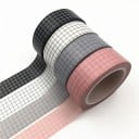 Bandă adezivă din hârtie cu model în grilă 10 m x 15 mm bandă decorativă de mascare DIY pentru scrapbooking și journaling diverse 7