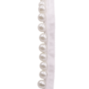 Bandă dantelată cu perle 1,5 cm 91 cm Bandă decorativă cu imitație de perle Dantelă ornamentală din poliester cu perle antracit pentru cusut 2