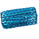 Bandă de dantelă cu paiete 1,5 cm x 10 m Bandă decorativă din poliester cu paiete pentru decorarea rochiilor, articolelor 4