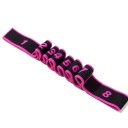 Bandă de elastic segmentată pentru yoga, 90 × 4 cm, cu centură de rezistență pentru fitness cu inele, spate deschis, umeri, antrenament de forță, centură de întindere pentru femei, antrenament acasă 3