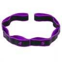 Bandă de elastic segmentată pentru yoga, 90 × 4 cm, cu centură de rezistență pentru fitness cu inele, spate deschis, umeri, antrenament de forță, centură de întindere pentru femei, antrenament acasă 5