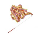 Banda de gimnastică colorată 4M cu băț curcubeu pentru copii Recuzită de dans pentru spectacole Balet Twirling Jucărie sportivă în aer liber Cadou 3