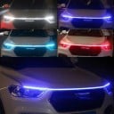 Banda LED 120 cm 12V IP68 3000 lm Iluminare de zi Capotă Pornire prin scanare PVC Scenă decorativă iluminat ambiental auto Banda LED 1
