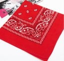 Bandana sál a fejre és a nyakra Klasszikus paisley minta 100% pamut Négyzet alakú méret 55 x 55 cm Univerzális divatkiegészítő minden napra 2