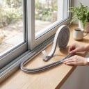 Bande de brosse adhésive pour fenêtres et portes 7 x 6 mm Longueur 10 m Brosse épaisse en polypropylène Grise Pour fenêtres, portes et armoires 2