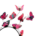 Bandeau avec des papillons Taille universelle Bandeau décoratif pour cheveux Accessoire capillaire romantique pour filles et femmes Accessoire de mode stylé 3