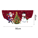 Bandeira de Natal em forma de meia-lua 90 x 45 cm Vermelha com boneco de neve, Pai Natal e árvore de Natal Decoração suspensa para o exterior 2