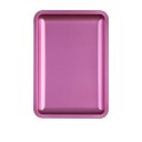 Bandeja metálica colorida 15x13 cm bandeja de almacenamiento rectangular de acero inoxidable varios colores uso universal plato de sobremesa hogar taller 9