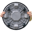 Bandeja redonda universal para macetas 30–33 cm Soporte móvil de plástico con ruedas y freno Base resistente para macetas 3