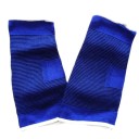 Bandes pour coudes 2 pcs pour la protection des coudes lors du sport Manchons tricotés élastiques sans fermeture Bleus avec des rayures foncées 3