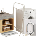 Bañera infantil 3 en 1 con soporte plegable 72 cm estructura metálica baño de bebés en casa y en el baño 4