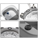 Bañera plegable para bebés con termómetro y suave almohadilla flotante 67 × 42 × 21 cm PP TPE algodón spandex 6