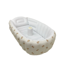 Banheira insuflável para crianças com motivo de urso, 90 × 55 × 30 cm, material PVC, cor branca, para banho de bebés em casa e em viagem 1