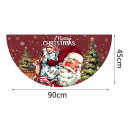 Banner de bandeira de Natal em meia-lua 90 x 45 cm Vermelho com o Pai Natal Decoração exterior resistente para casa Janela Terraço Jardim Fachada 2