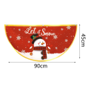Banner de Natal em forma de meia-lua para exterior 90 x 45 cm Decoração vermelha com boneco de neve Tecido resistente Decoração de Natal para fachada 2