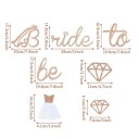 Banner de papel Bride To Be brillante Guirnalda plateada para despedida de soltera Decoración de boda 3