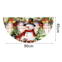 Banner navideño semicircular 90 x 45 cm Decoración exterior con muñeco de nieve Banner colgante resistente para terraza, balcón y valla 2
