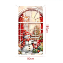 Banner vertical de Crăciun cu om de zăpadă 180 x 90 cm Decorare din poliester pentru uși și pereți Decorațiune de Crăciun pentru interior și exterior 2